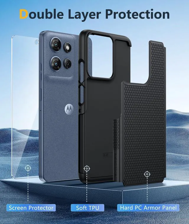 Alt view image 6 of 6 - FNTCASE for Moto G 2026/2025, Dual Layer Non Slip Shockproof Phone Case