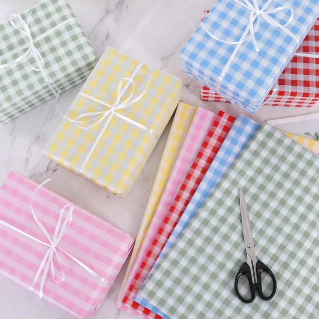 Alt view image 5 of 6 - BEISHIDA Gingham Tissue Paper, Sage Green and White Checkered, 14 x 20 Inch, 50 Sheets for Gift Bags, Wedding, Birthday, Easter, DIY Crafts, Decor, Holiday, Flowers
