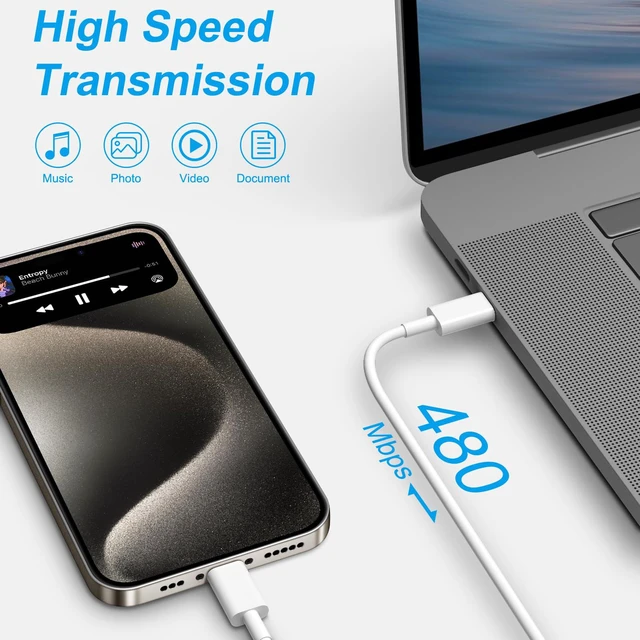 Alt view image 4 of 6 - 20W USB C Fast Charger Block 6FT for iPhone 17 16 15