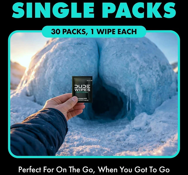 Alt view image 3 of 6 - DUDE Wipes On-the-Go Mint Chill Adult Flushable Travel Wipes, 30 Count