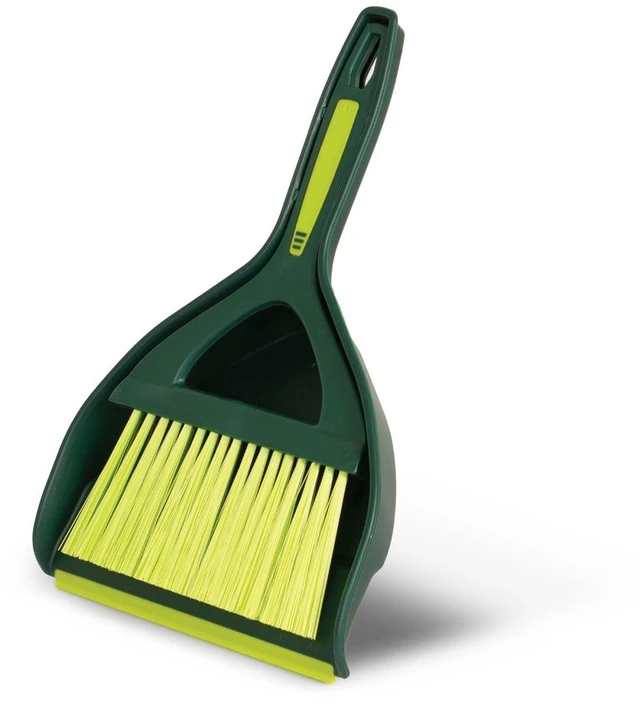 Alt view image 5 of 5 - Pine-Sol Mini Dustpan and Brush Set, Nesting Snap-On Design, Portable Compact Dust Pan and Hand Broom, Green