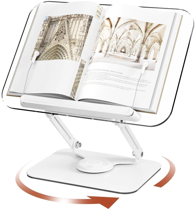 Main image of BYMECOST Acrylic Adjustable Book Stand, White