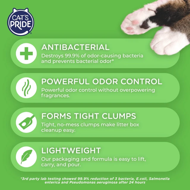 Alt view image 2 of 6 - Cat's Pride Antibacterial Litter, Odor-Eliminating Scented, 12lb