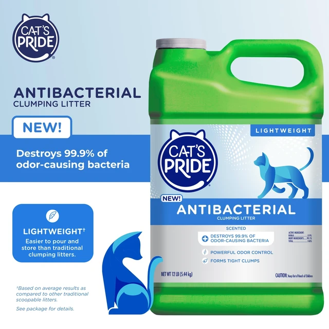 Alt view image 3 of 6 - Cat's Pride Antibacterial Litter, Odor-Eliminating Scented, 12lb
