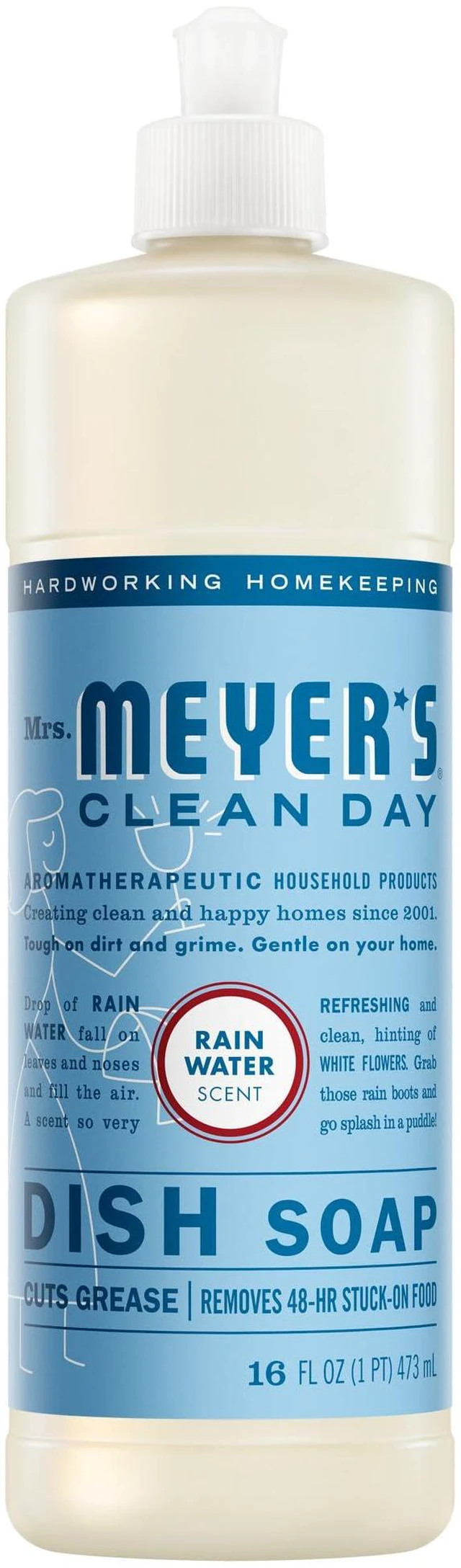 Main image of Mrs. Meyer's Clean Day Liquid Dish Soap, Rain Water, 16fl oz
