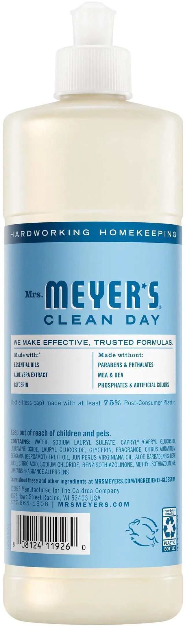 Alt view image 2 of 6 - Mrs. Meyer's Clean Day Liquid Dish Soap, Rain Water, 16fl oz