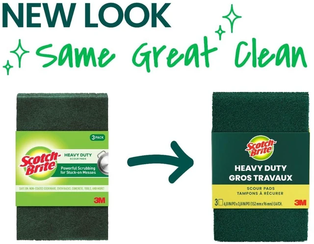 Alt view image 3 of 7 - Scotch-Brite Heavy Duty Scouring Pad, 3 Pack