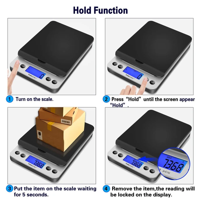 Alt view image 4 of 7 - THINKSCALE 86lb 0.1oz Digital Shipping Scale, Postal Scale, Flip-Up Platform
