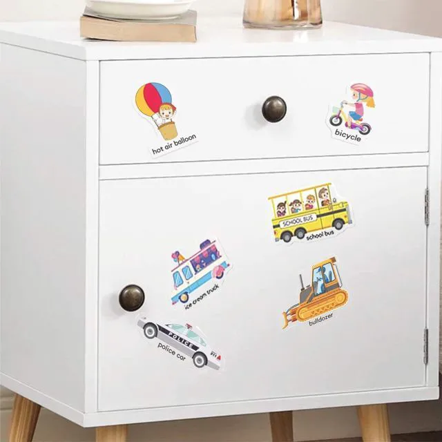 Alt view image 4 of 7 - Reusable Sticker Book Vehicles Truck Stickers Educational Learning Toys Travel Activity Books for Toddler Girls Boys Age 3+ Birthday Gifts