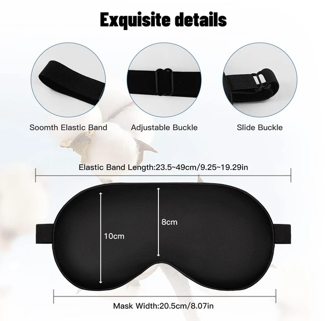 Alt view image 2 of 6 - Silk Blackout Sleep Mask with Adjustable Strap