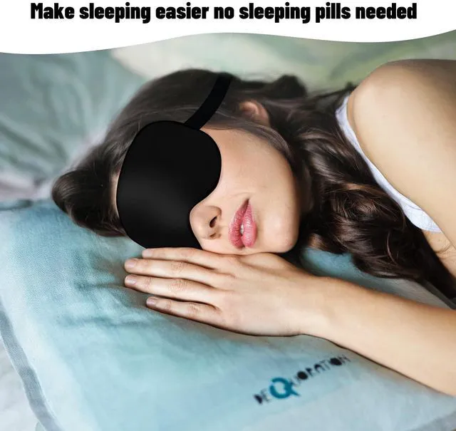 Alt view image 3 of 6 - Silk Blackout Sleep Mask with Adjustable Strap