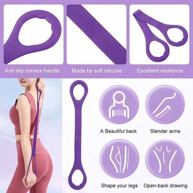 Alt view image 7 of 7 - 6-Tube Resistance Bands with Pedal Ankle Puller, Handle & Tensile Rope for Exercise, Sit Up, Home Gym, Women Men