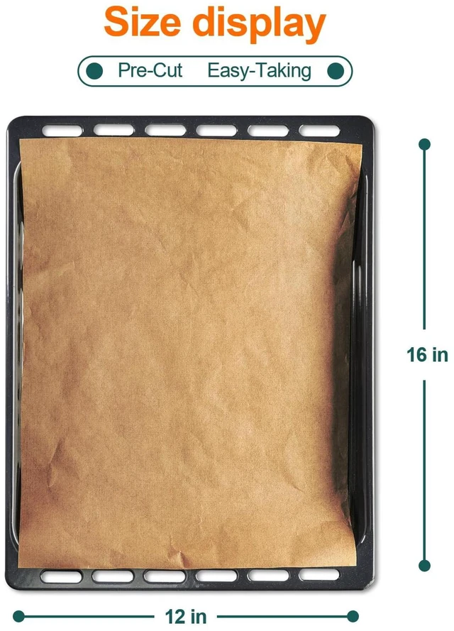 Alt view image 7 of 7 - 60Pcs Unbleached Parchment Paper Sheets 12x16 Inches Precut for Baking Air Fryer Grilling Steaming