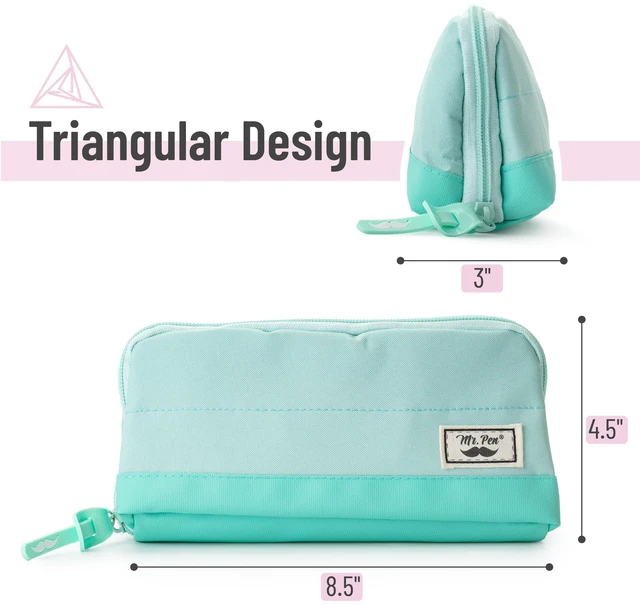 Alt view image 2 of 6 - Mr. Pen Wide-Opening Pencil Case, Triangle Design