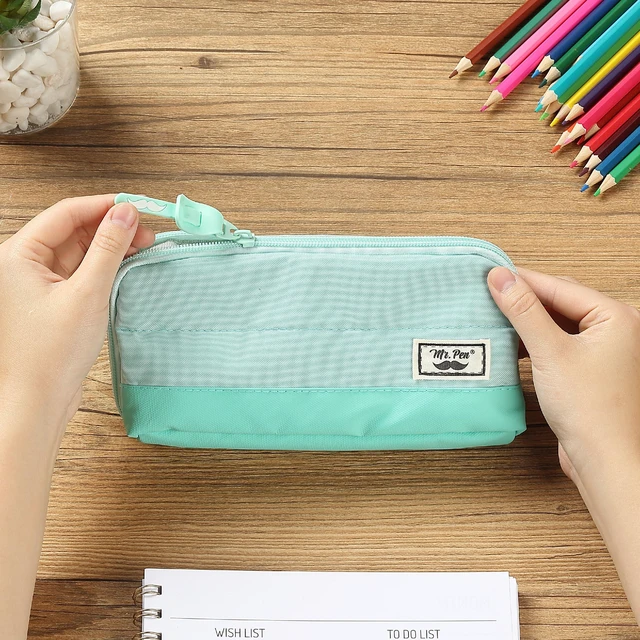 Alt view image 3 of 6 - Mr. Pen Wide-Opening Pencil Case, Triangle Design