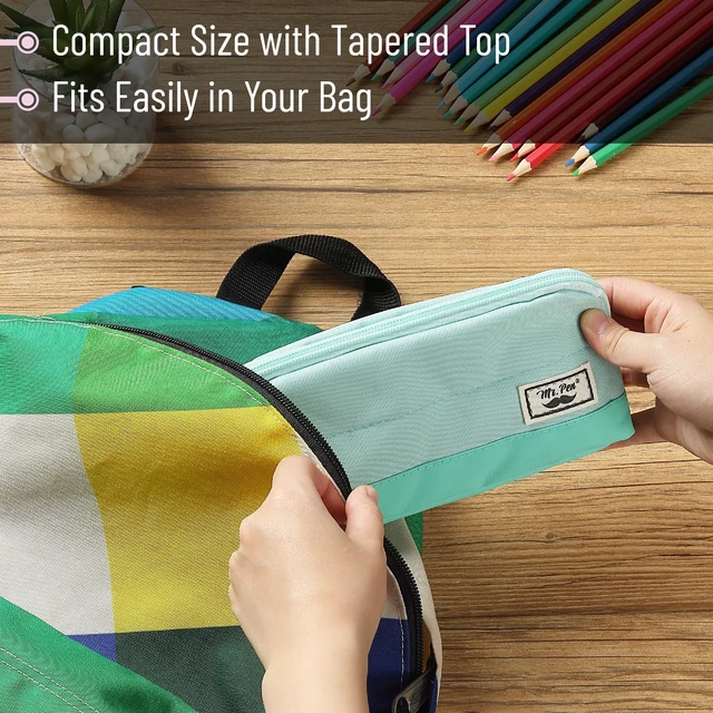 Alt view image 6 of 6 - Mr. Pen Wide-Opening Pencil Case, Triangle Design