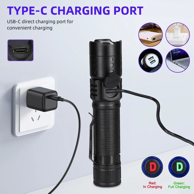 Alt view image 6 of 6 - DARKDAWN UV Flashlight 395nm Black Light Mini USB Rechargeable Ultraviolet LED Detector for Pet Urine Stains, Scorpions, Resin Curing