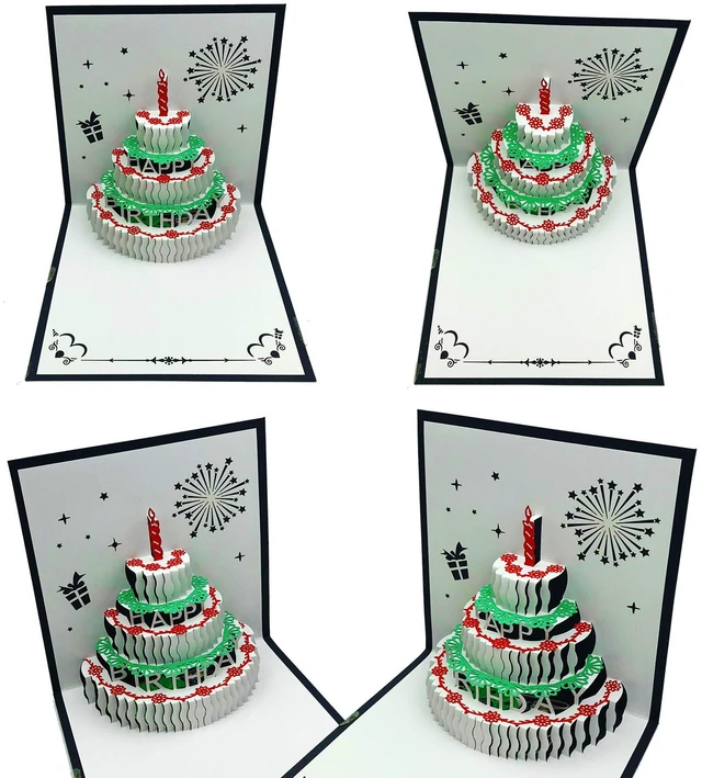 Alt view image 4 of 5 - 3D Pop Up Birthday Cards with Warming LED Light and Cake Music, Laser Cut Greeting Card, 1 Pack for Mom Wife Sister Boy Girl Friends