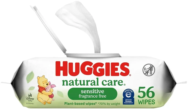 Main image of Huggies Natural Care Sensitive Baby Wipes Unscented 1 Pack 56 Wipes