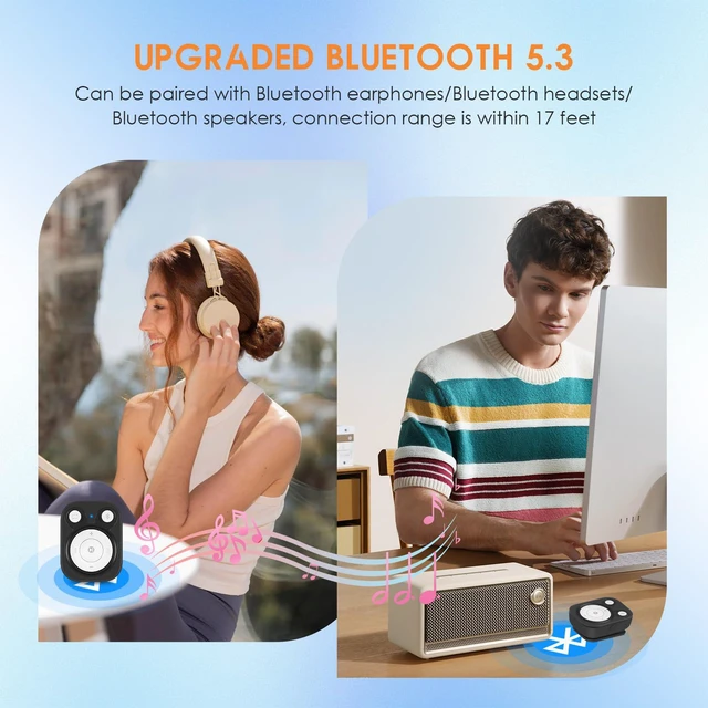 Alt view image 6 of 7 - 64GB Clip MP3 Player with Bluetooth 5.3, 15Hrs Battery, Earphones Included, 1000+ Songs Storage, No Phone Needed, Portable for Kids, Sports, Reading, Learning, Meetings