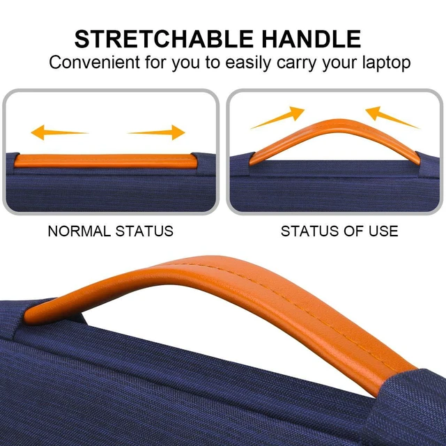 Alt view image 2 of 6 - Lacdo 360 Protective 15-15.6 Inch Laptop Sleeve Case for Acer Aspire 15, HP Pavilion 15, Dell Inspiron 15, Lenovo IdeaPad 15, ASUS ZenBook 15, Blue