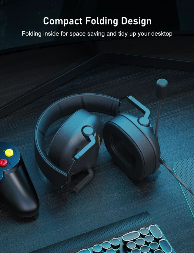 Alt view image 5 of 6 - SENZER SG500 Gaming Headset with Noise Cancelling Microphone, Black