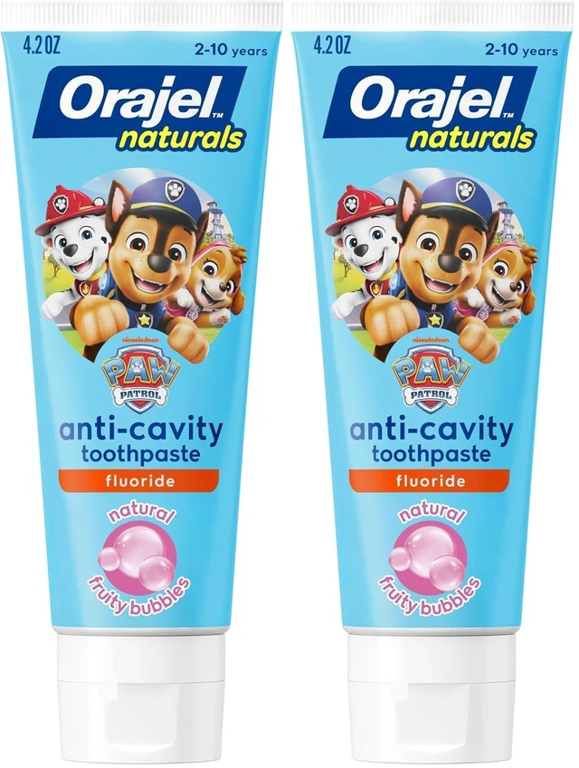 Main image of Orajel Kids Paw Patrol Anti-Cavity Fluoride Toothpaste, Fruity Bubble Flavor, 4.2oz (2-Pack)