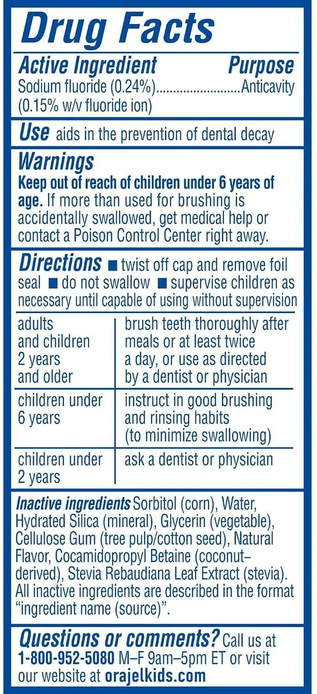 Alt view image 4 of 5 - Orajel Kids Paw Patrol Anti-Cavity Fluoride Toothpaste, Fruity Bubble Flavor, 4.2oz (2-Pack)
