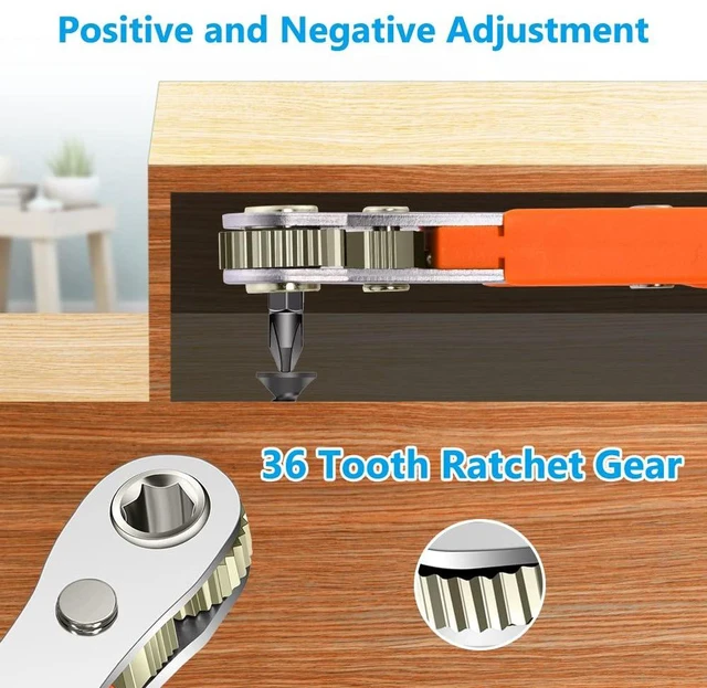 Alt view image 7 of 7 - OSDUE Mini Ratchet Wrench, Right Angle Phillips Magnetic Screwdriver, 1/4" Drive High Torque Offset Reversible for Tight Spaces (1 Piece)