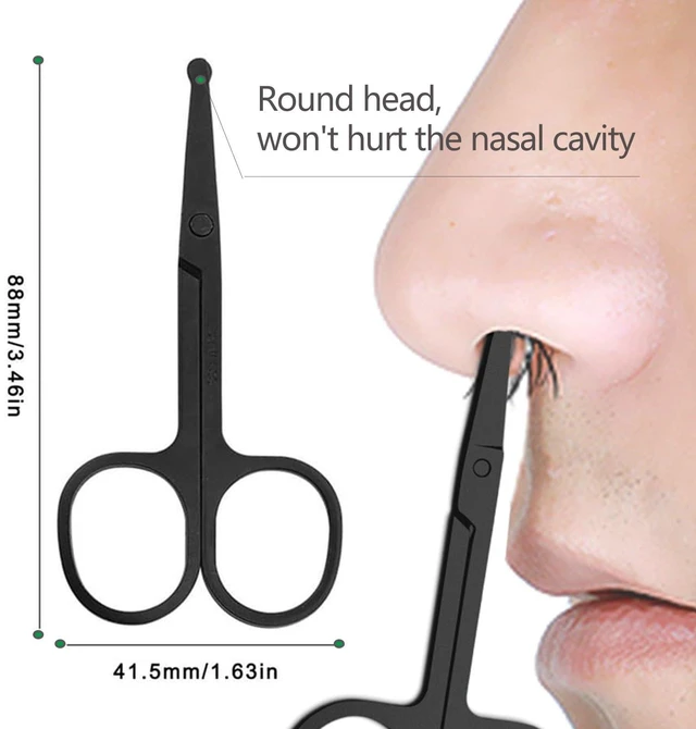 Alt view image 7 of 7 - KAJUDA Eyebrow Scissors with Comb, 3-Pack Black Grooming Scissors for Eyebrows, Nose Hair, Mustache, Beard, Eyelash - Small Facial Hair Trimmer