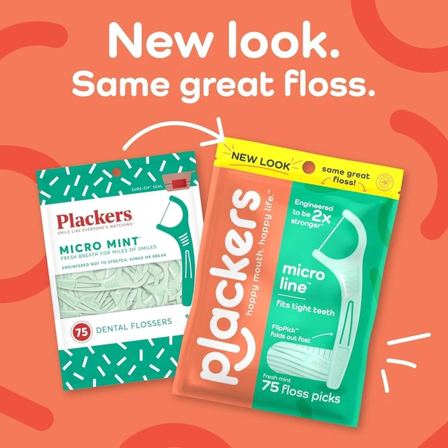 Alt view image 2 of 6 - PLACKERS Micro Mint Dental Flossers, Freshens Breath, 90 Count