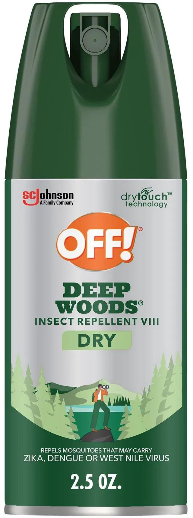 Main image of OFF! Deep Woods Dry Insect & Mosquito Repellent, 2.5oz