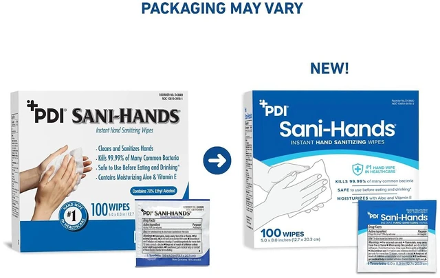 Alt view image 5 of 6 - Sani-Hands Hand Sanitizer Wipes 100 Packets per Box