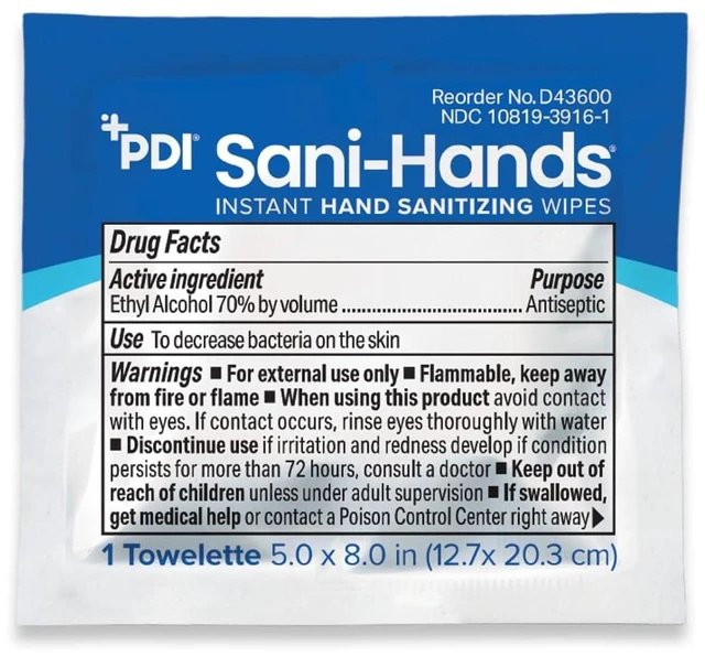 Alt view image 6 of 6 - Sani-Hands Hand Sanitizer Wipes 100 Packets per Box