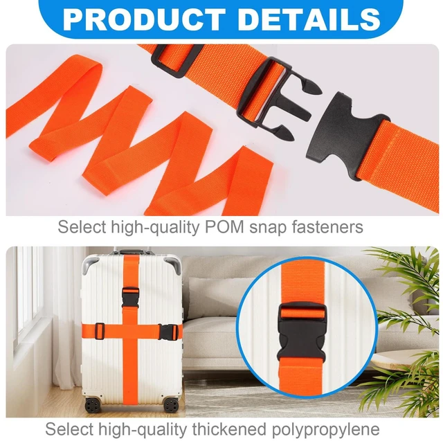 Alt view image 7 of 7 - Luggage Straps, Pack of 4, Adjustable 40 to 78 Inches