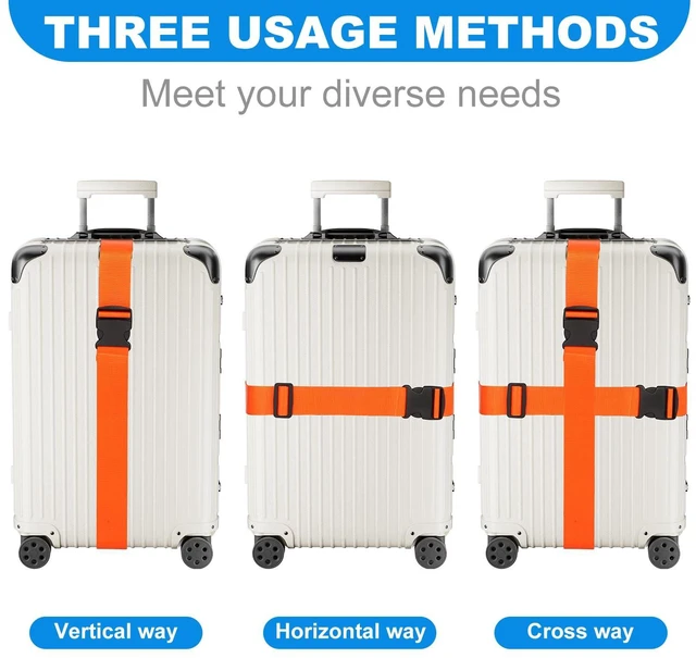 Alt view image 2 of 7 - Luggage Straps, Pack of 4, Adjustable 40 to 78 Inches