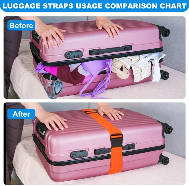 Alt view image 6 of 7 - Luggage Straps, Pack of 4, Adjustable 40 to 78 Inches