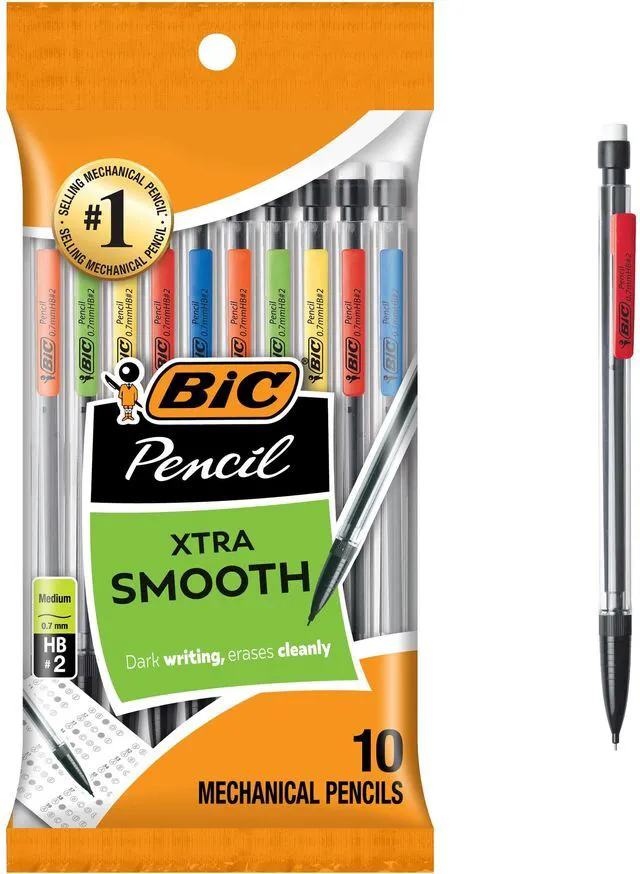 Main image of BIC Xtra-Smooth 0.7mm Mechanical Pencils, 10-Count Pack