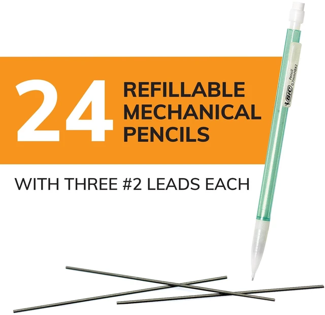 Alt view image 2 of 5 - BIC Xtra-Sparkle Number 2 0.7mm Mechanical Pencils, 24-Count Pack