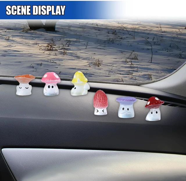 Alt view image 3 of 6 - 6PCS Luminous Mushrooms Car Dashboard Decorations