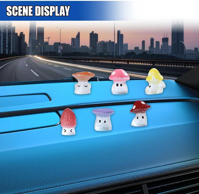 Alt view image 6 of 6 - 6PCS Luminous Mushrooms Car Dashboard Decorations