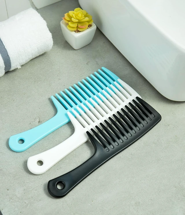 Alt view image 3 of 7 - Wide Tooth Comb, Large Detangling Comb, Durable Styling Brush for Women and Men, Curly, Long, Wet Hair Types - Professional Hair Care