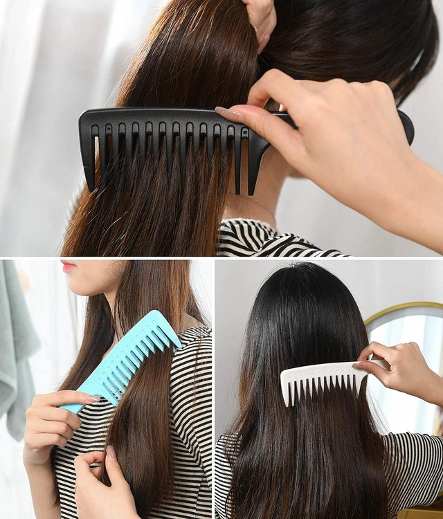 Alt view image 2 of 7 - Wide Tooth Comb, Large Detangling Comb, Durable Styling Brush for Women and Men, Curly, Long, Wet Hair Types - Professional Hair Care
