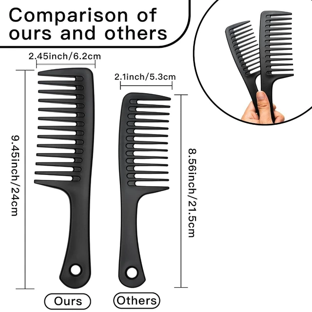 Alt view image 5 of 7 - Wide Tooth Comb, Large Detangling Comb, Durable Styling Brush for Women and Men, Curly, Long, Wet Hair Types - Professional Hair Care