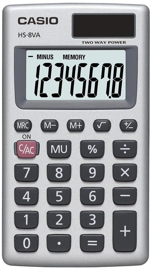 Main image of Casio HS-8VA Mini 6-Function Calculator