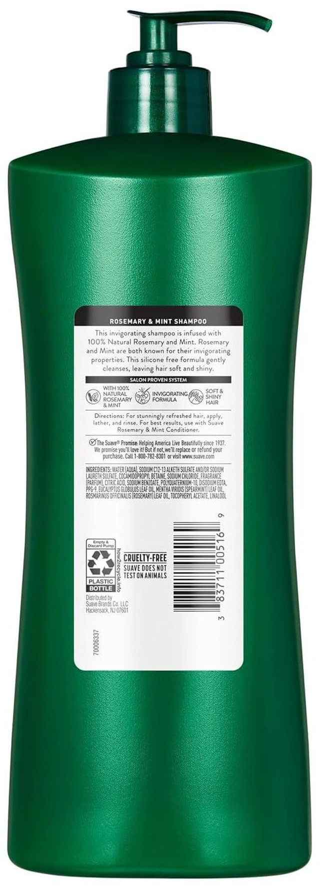 Alt view image 4 of 7 - Suave Rosemary and Mint Invigorating Shampoo Paraben Free 28fl oz