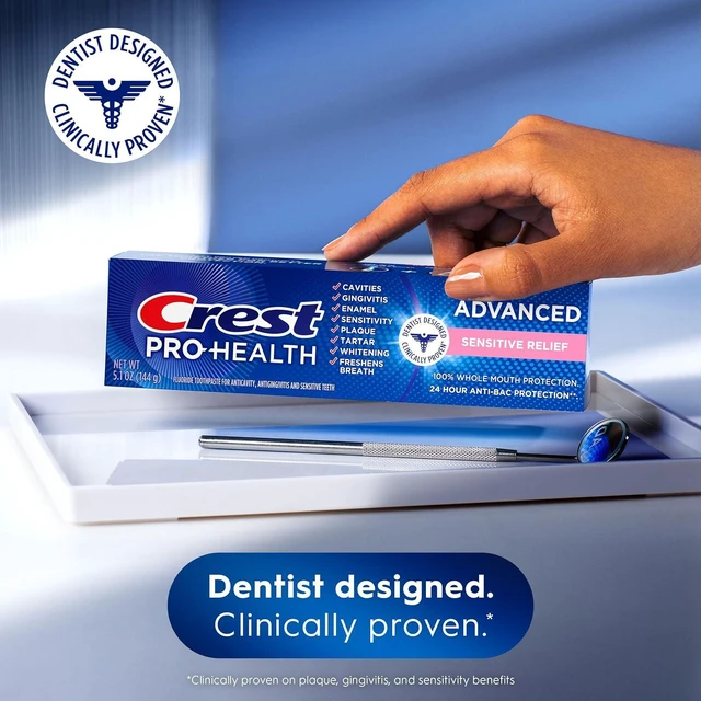 Alt view image 6 of 7 - Crest Pro-Health Advanced Sensitive & Enamel Shield Toothpaste, 5.1 oz, Pack of 1