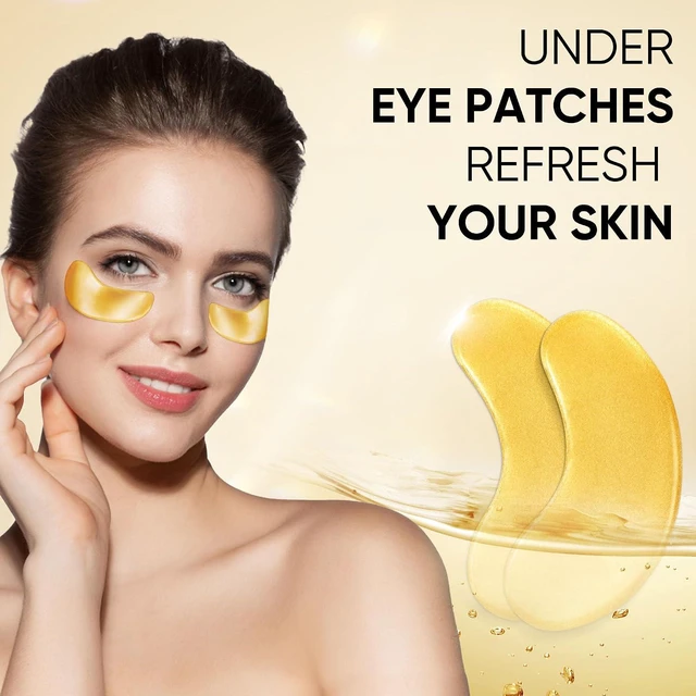 Alt view image 5 of 6 - 24K Gold Under Eye Patches 20Pcs/10Pairs for Dark Circles, Puffy Eyes, and Wrinkles, Eye Cream for Men and Women