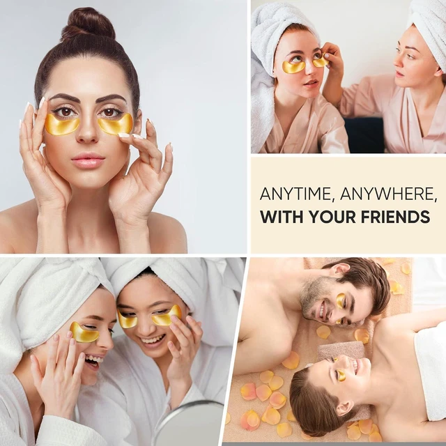 Alt view image 4 of 6 - 24K Gold Under Eye Patches 20Pcs/10Pairs for Dark Circles, Puffy Eyes, and Wrinkles, Eye Cream for Men and Women