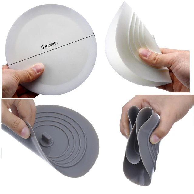 Alt view image 6 of 6 - V-TOP 2 Pack 6-Inch Large Silicone Tub Stopper Drain Plug Hair Stopper Flat Suction Cover for Kitchen Gadgets, Bathroom Accessories, and Laundry